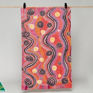 Ozkoi Aboriginal Art Tea Towel by Otto Sims