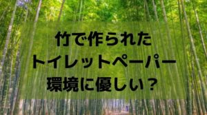 竹で作られた トイレットペーパー は環境に優しい？　Ozkoi
