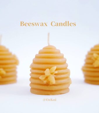 bee beeswax candle ozkoi
